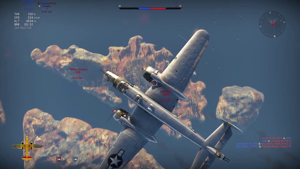 War Thunder B-25 Mitchell Bombing Run And Turret Kill - YouTube