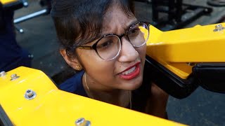 LATUR YOUTUBER GETS STUCK IN GYM MACHINE  |  TYPICAL INDIAN GIRL