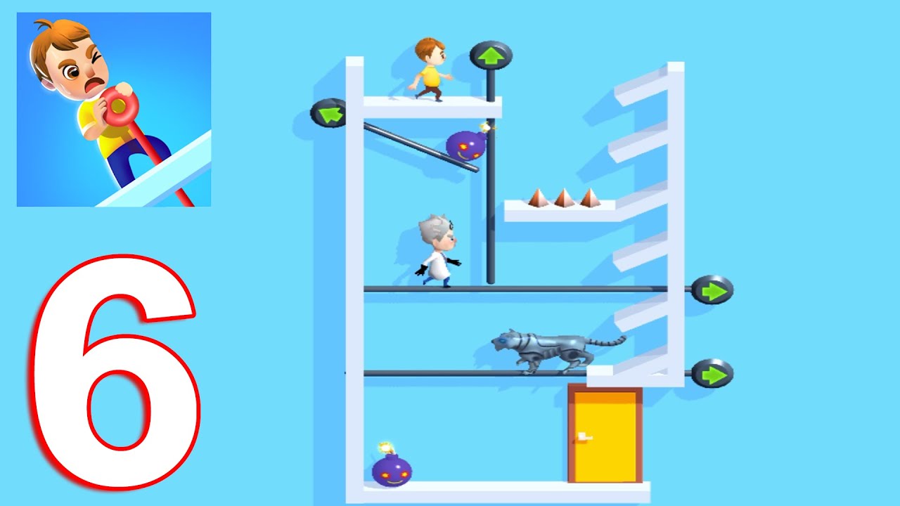 Pin Pull Gameplay Walkthrough Part 6 All Levels Ios Android Youtube