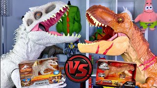 Super Colossal Indominus Rex vs Tyrannosaurus Rex| Jurassic World Camp Cretaceous Dinosaur Toy Unbox