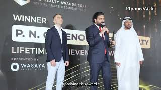 P. N. C. Menon, Founder of Sobha Realty bags the Lifetime Achievement Award - UAE Realty Awards Show