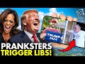 Hysterical PRANK: Swapping Libs Kamala Yard Signs With Trump Signs | Libs SCREAM in Panic Attack 🤣