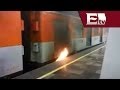 Incendio en Línea 7 del metro DF (VIDEO) / Vianey Esquinca