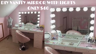 DIY Vanity Mirror With Lights | ONLY $40!