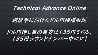 ドル円押し目の目安は135円ミドル、135円ラウンドナンバー中心に！【為替　予想】