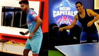 CSK vs DC IPL 2019: MS Dhoni vs Shreyas Iyer Playing Table Tennis ( HD )