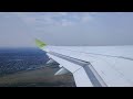 Airbus A220 Air Baltic takeoff from Budapest