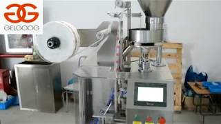 video of  Triangle  tea bag packing machine nylon pyramid tea bag machine