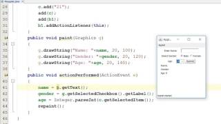 A simple Form with Submit Button in Java Applet (Hindi)