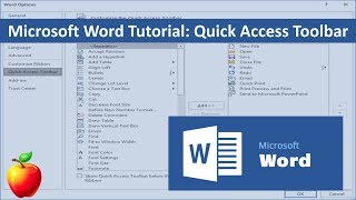 Microsoft Word Tutorial - Quick Access Toolbar