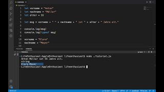 JavaScript | Inserting variables into strings and concatenating strings