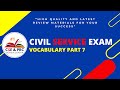 Civil Service Exam Drill for 2024 (VOCABULARY PART 7)