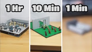 Building a LEGO STAR WARS CLONE BASE in 1 Hour, 10 Minutes, & 1 Minutes LEGO Building Challenge