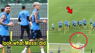 Messi showed Garnacho how to head a ball like his idol Cristiano Ronaldo