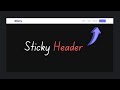 How To Create Smooth Sticky Header Using HTML CSS and JavaScript