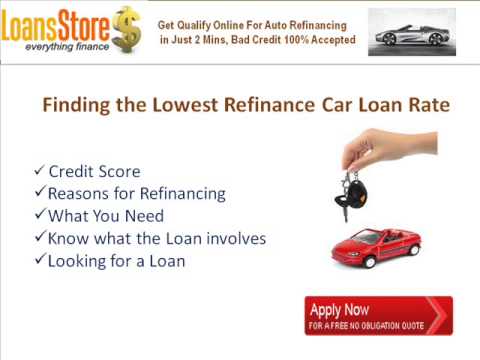 Lowest Refinance Auto Loan Rates - YouTube