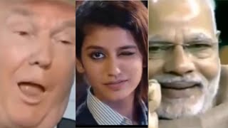 Priya Prakash Funny Trump & Modi Video MeMe Compilation | Priya Prakash Comedy| Oru Adaar Love
