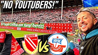 English Fan Experiences CRAZY East German RIVALRY 😲 Energie Cottbus v Hansa Rostock 💥