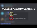 Announcement & RULES Channel Tutorial! (Discord)