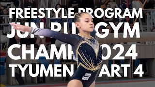 Girls - Part 4. 1st Sport Category - Freestyle Program. Junior Russian Gymnastics Championship 2024