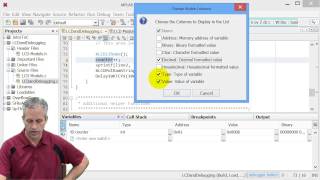 ME430 Debugging Variables Window