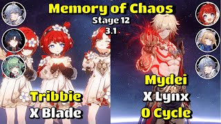 BACK TO META? E0S1 Tribbie x Blade \u0026 E0S1 Mydei x Lynx | Memory of Chaos 12 | HSR 3.1