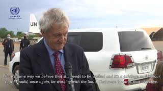 The Secretary-General's Special Representative for South Sudan, Nicholas Haysom, arrives in Juba