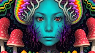 Psychedelic Trance - Mushroom Trip Trippy Animation 🍄 Psytrance mix 2024 (AI Graphic Visuals)