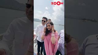 FIRST video of Parineeti Chopra & Raghav Chadha after their wedding as they leave Udaipur😍 #shorts