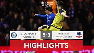 Non-League Stockport Stun Bolton | Stockport County 5-3 Bolton Wanderers | Emirates FA Cup 2021-22