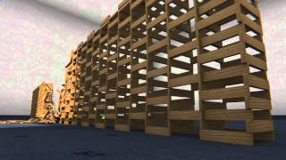 Blender 2.63a: Kapla Wall II - Somewhat Realistic Building Collapse, Physics Test