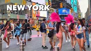 Times Square New York City 4K Walking Tour in Summer 2023 - Midtown Manhattan Walking Tour 4K