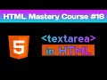 HTML Form Tutorial V: textarea tag in html in Hindi | How to add textarea in html form