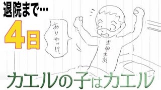 あなたも身近な人でカエルの人いますよね…【60秒で学べる透析医療・雑学・毎日投稿】8/15・退院まで4日…（入院中にノートに描いた４コマのラフ書きを動画にしました…by透析バンザイの弟）