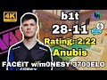 b1t (28-11) w/m0NESY (Anubis) | FACEIT 3700 ELO | Nov 7, 2024 #cs2 #pov