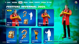 *SKINS GRÁTIS* para TODOS no FORTNITE! (RECOMPENSAS DE PRESENTES GRÁTIS DE NATAL 2024)