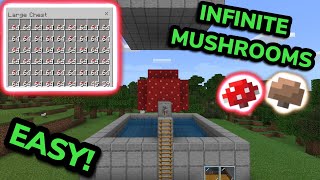 SIMPLE 26.1+ MUSHROOM FARM TUTORIAL in Minecraft Bedrock (MCPE/Xbox/PS4/Nintendo Switch/Windows10)