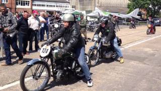 Bsa M23 at brooklands race track 30th june 2012