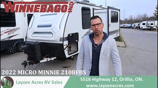 2022 Winnebago Micro Minnie 2108FBS - Layzee Acres RV Sales