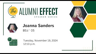 The Alumni Effect: Joanna Sanders