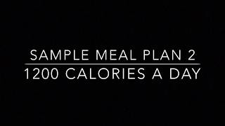 Sample Meal Plan 2 for 1200 calories a day