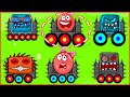 Competition in the game about the red ball 4. Animated battle.Баталия Красного шарика на арене