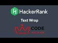 Text Wrap HackerRank Python Solution | CODE WITH NM