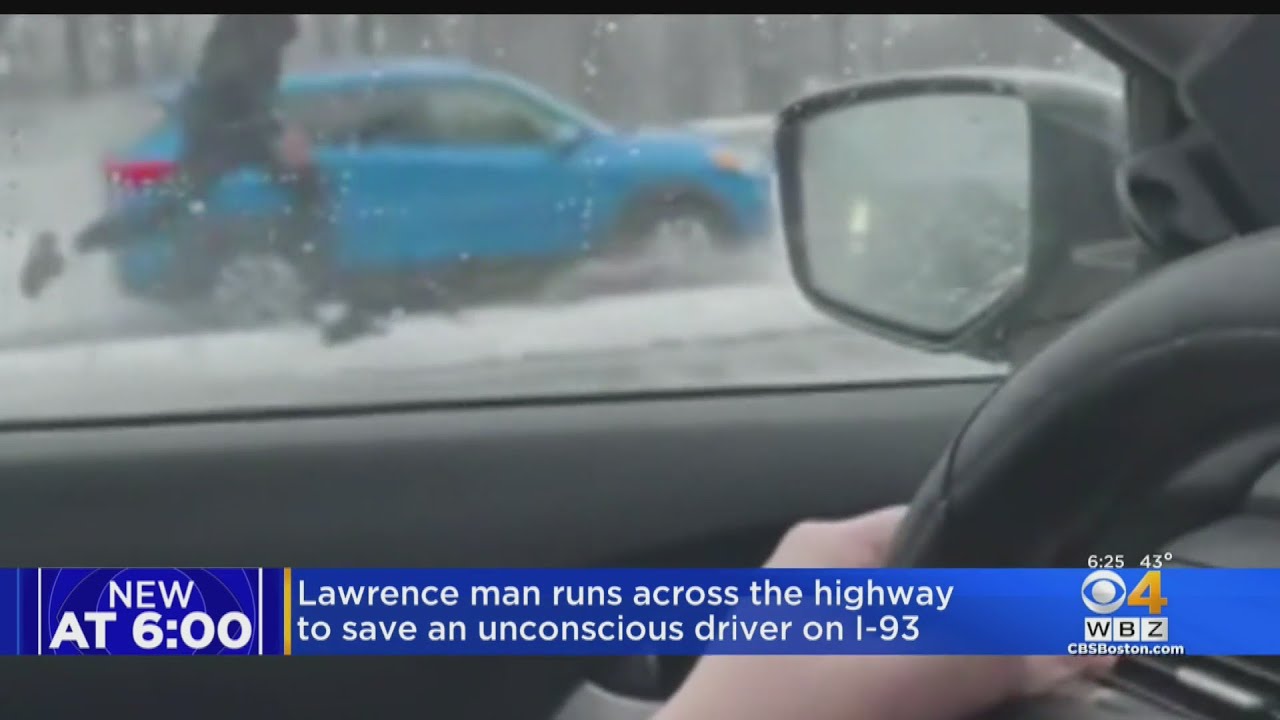 Lawrence Man Runs Across Highway To Save Unconscious Driver - YouTube