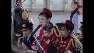 涙そうそう 三線 岡山県警察音楽隊 カラーガード 岡南飛行場祭り 20171119 淚光閃閃