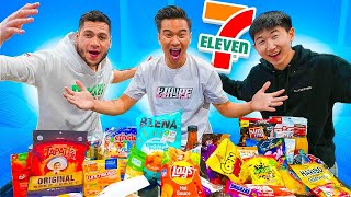 Trying 7-Eleven snacks! Ft Moochie Trav \u0026 Efron