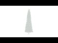 11’ slim green mountain pine christmas tree with 950 clear led lights and 2836 bendable branches