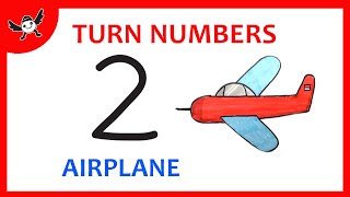 How To Draw an AIRPLANE Using Number 2 – Very Easy and Fun Doodle Art ✔