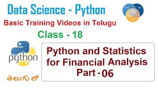 Data Analysis Using Python in Telugu | Learn Data Analysis in Python Part 06 | VLR Class - 18