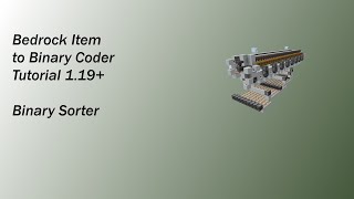 Bedrock Item to Binary Encoder. Tutorial. 1.19